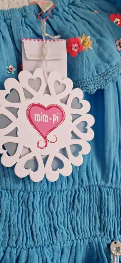 092+98 - Mim-Pi tuniek jurkje aqua nieuw - Afbeelding 4
