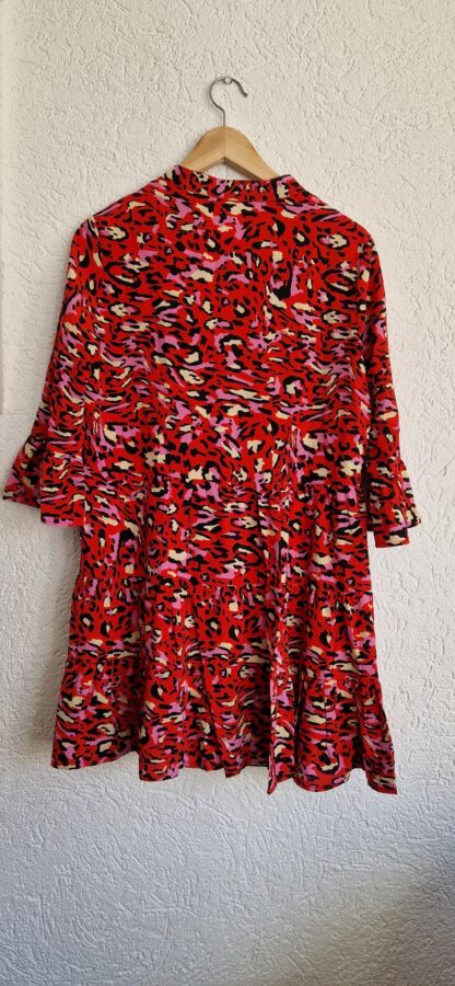 XS - Loavies jurk print rood (0424ang7) - Afbeelding 4