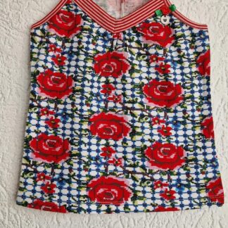 092+98+104 +110-Mim-Pi topje bloemen nieuw