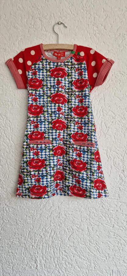 092+98+104 - Mim-Pi jurkje bloemen dots nieuw