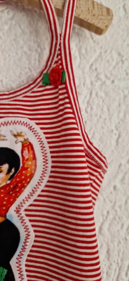 092+98 - Mim-Pi jurk streepjes rood wit nieuw - Afbeelding 5