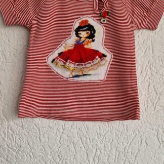 092+98+104 - Mim-Pi shirt streepjes rood wit nieuw