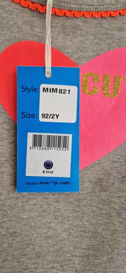 092 +98 - Mim-Pi shirt grijs nieuw - Afbeelding 5
