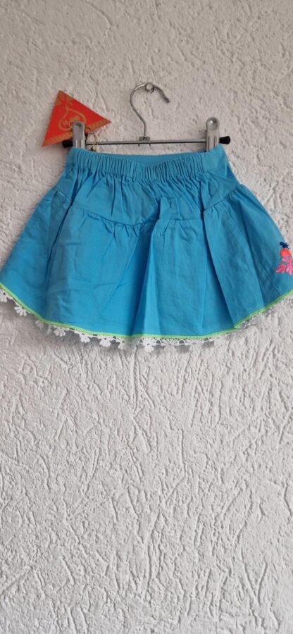 068+74 - Mim-Pi rokje aqua geborduurd nieuw - Afbeelding 2