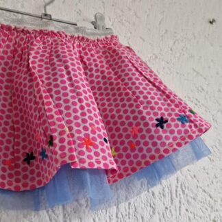086 - Mim-Pi rok roze dots nieuw