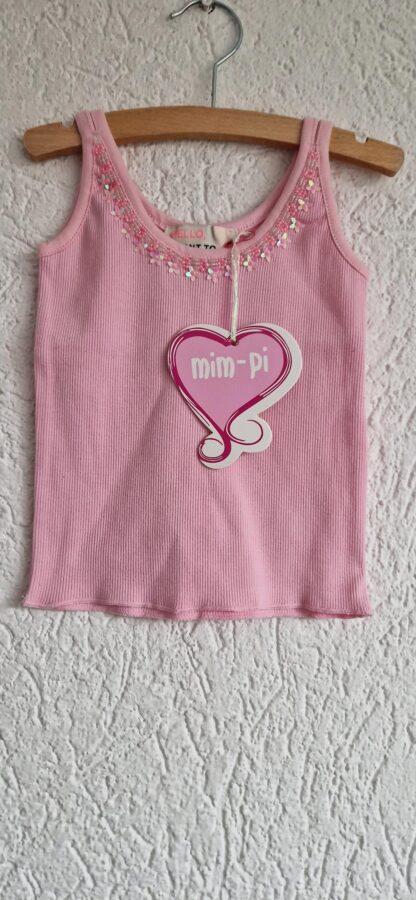104 - Mim-Pi topje roze bloementjes nieuw
