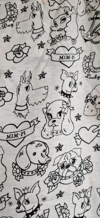 104 - Mim-Pi shirt zwart wit printjes nieuw - Afbeelding 7