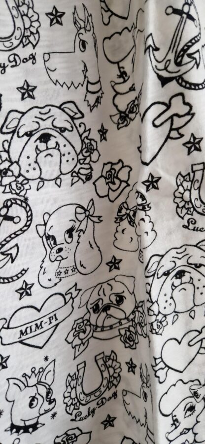 104 - Mim-Pi rok maxi zwart wit printjes nieuw - Afbeelding 4