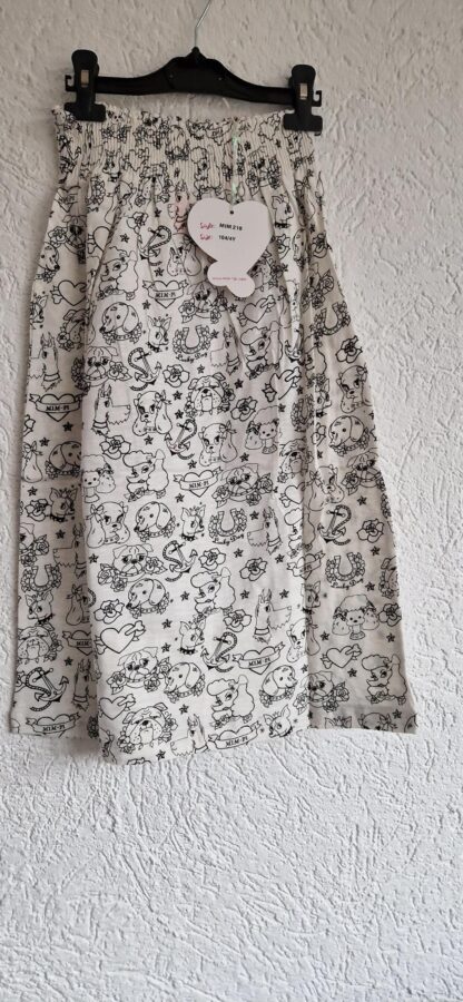 104 - Mim-Pi rok maxi zwart wit printjes nieuw - Afbeelding 5
