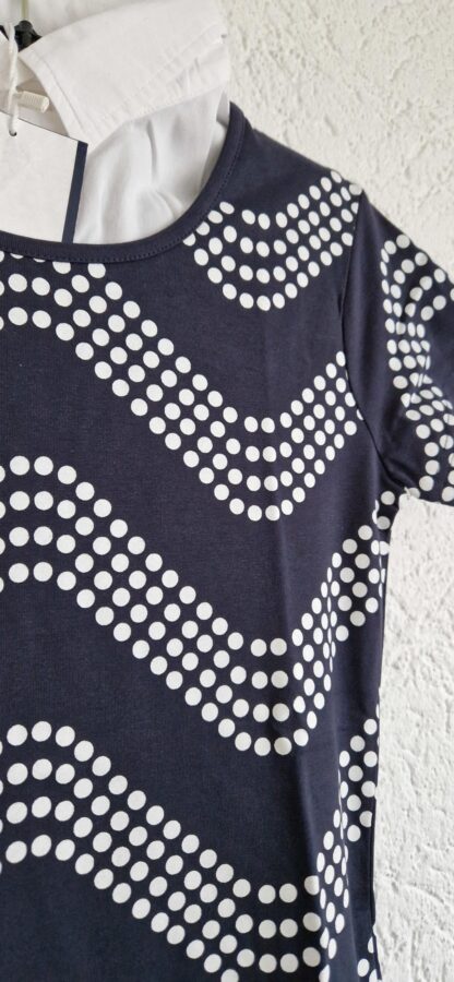092+98+110/116 - LoFff jurk blauw wit waves nieuw - Afbeelding 3