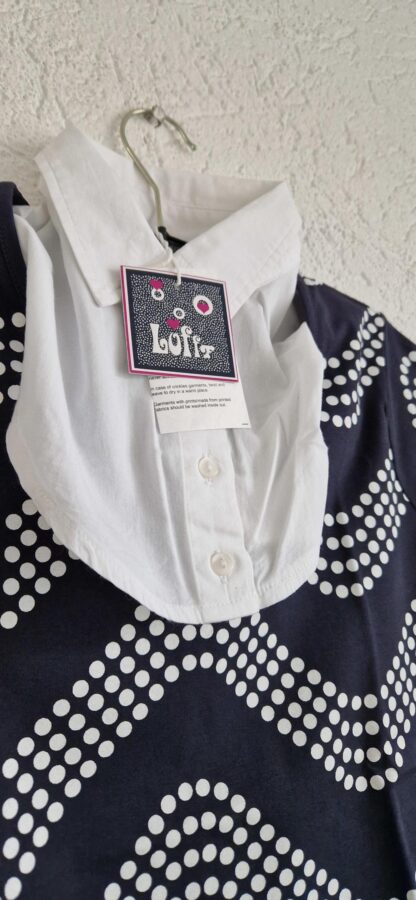 092+98+110/116 - LoFff jurk blauw wit waves nieuw - Afbeelding 7