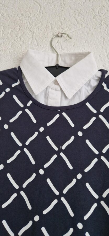 134/140+146/152 – LoFff jurk blauw wit checks nieuw - Afbeelding 5