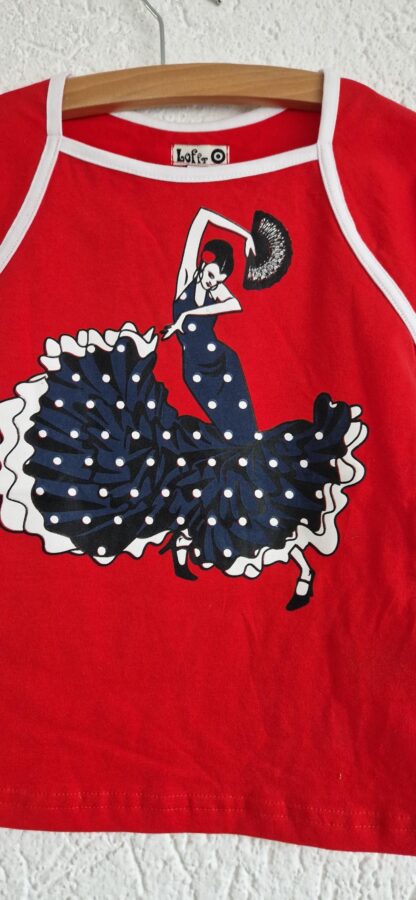 104 - LoFff shirt rood flamenco nieuw - Afbeelding 3