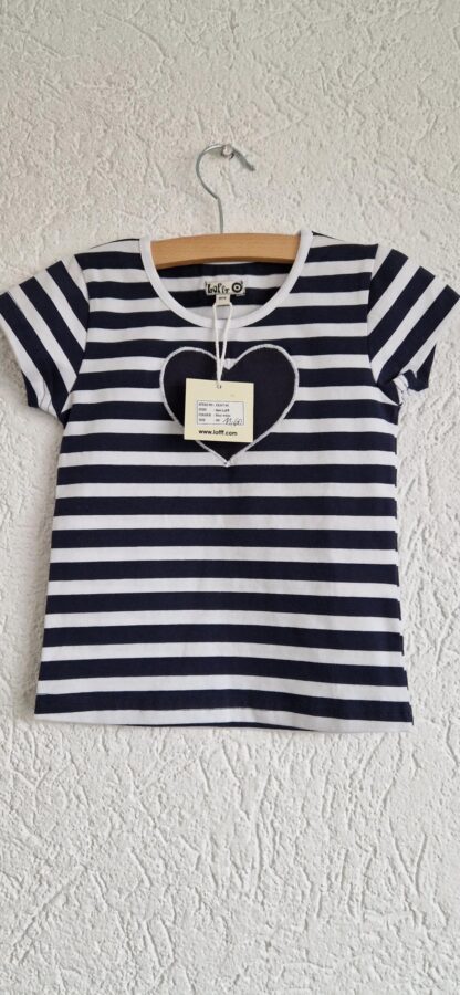 104 - LoFff shirt stripes blauw hart nieuw - Afbeelding 2