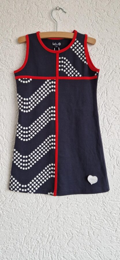 098+104 - LoFff jurk cordoba blue white nieuw