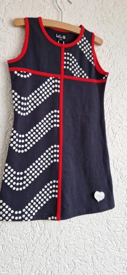098+104 - LoFff jurk cordoba blue white nieuw - Afbeelding 3