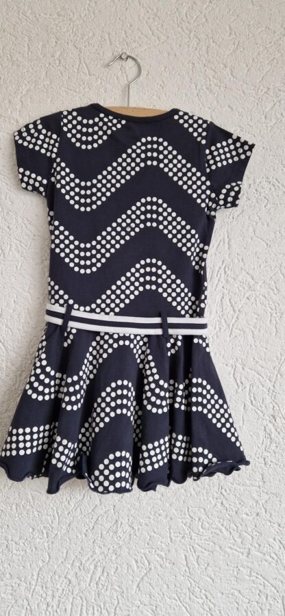 104 - LoFff jurk blauw wit waves ceintuur nieuw - Afbeelding 6