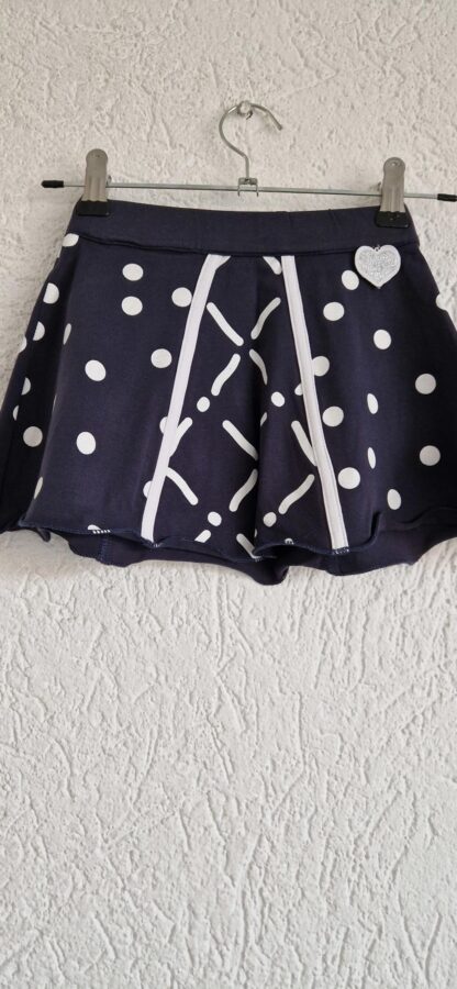 098 - LoFff rok blauw wit dots nieuw - Afbeelding 2