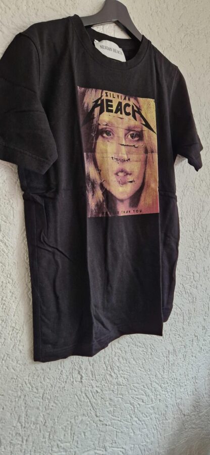 XS - Silvian Heach shirt zwart print (0524meg1)