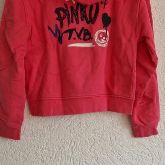 152 - Pinko hoodie roze bedrukte achterkant (0524meg3)