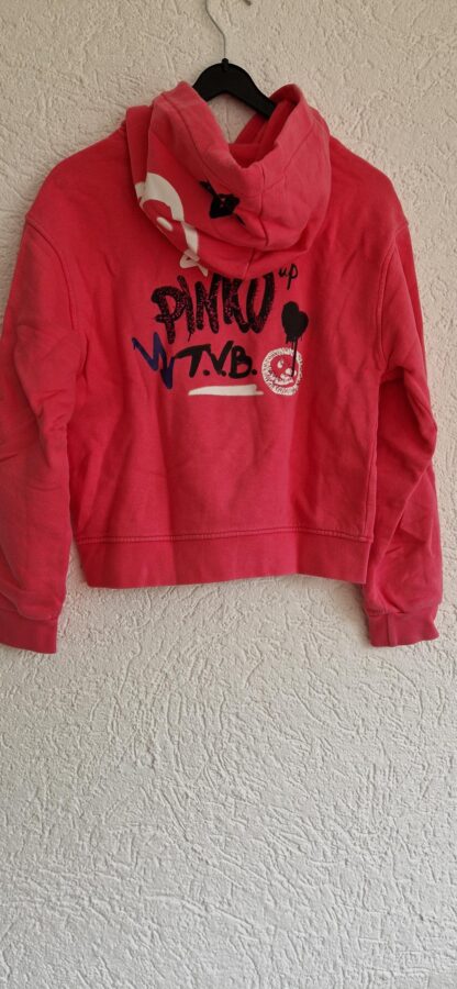 152 - Pinko hoodie roze bedrukte achterkant (0524meg3)