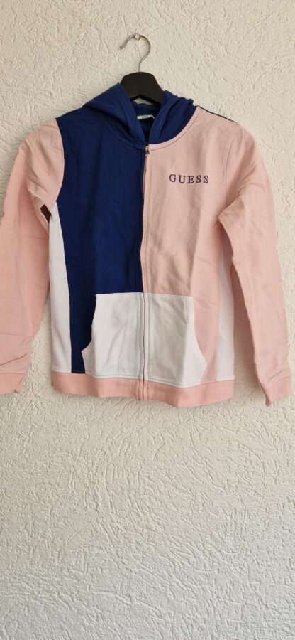 152 - Guess vest capuchon roze blauw (0524meg3)