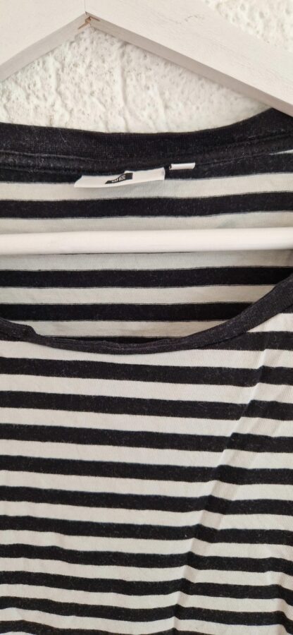 XL - WE shirt streepjes zwart wit (0524anm) - Afbeelding 3