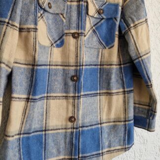 158 164 - Retour shacket blauw beige (0624meg4)