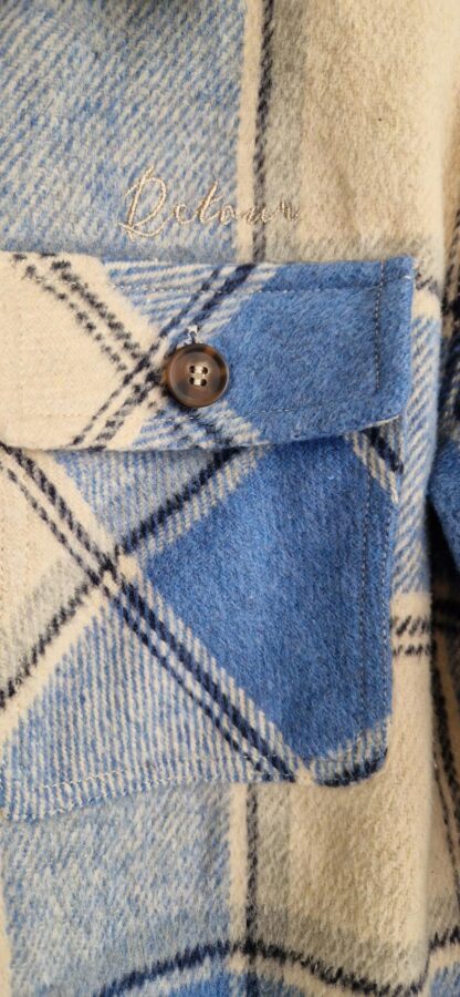 158 164 - Retour shacket blauw beige (0624meg4) - Afbeelding 4