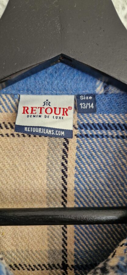 158 164 - Retour shacket blauw beige (0624meg4) - Afbeelding 5