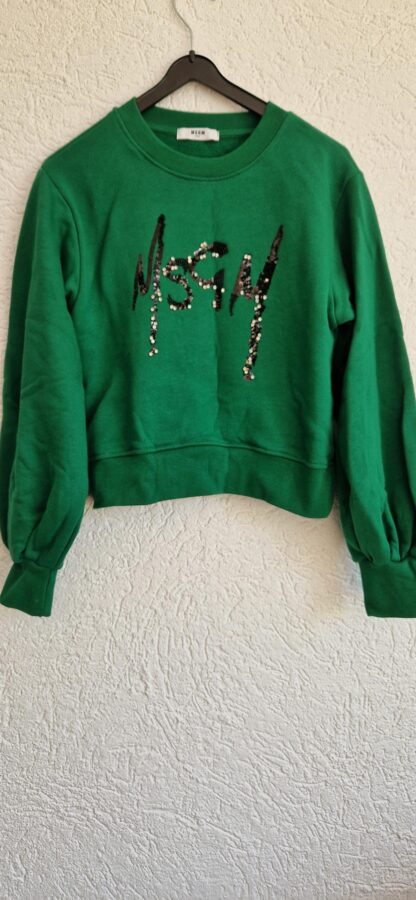 152 - MSGM sweater groen glitters (0624meg5)
