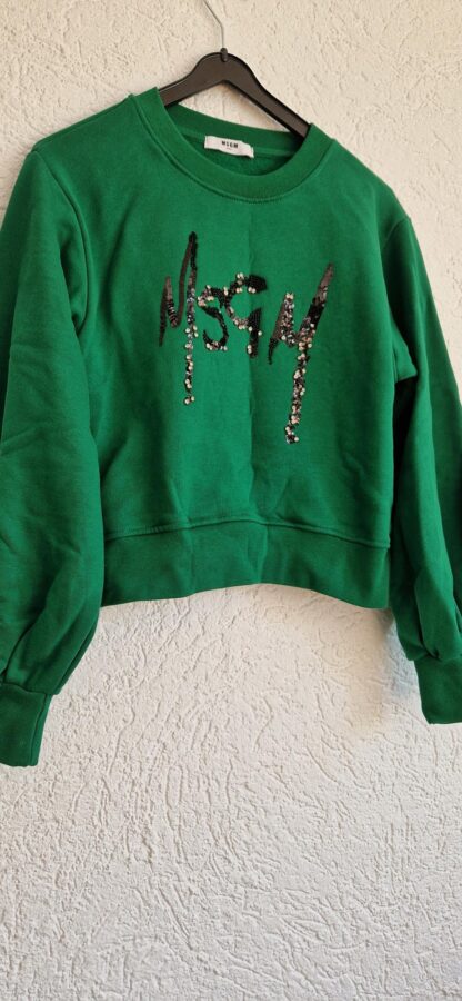 152 - MSGM sweater groen glitters (0624meg5) - Afbeelding 3