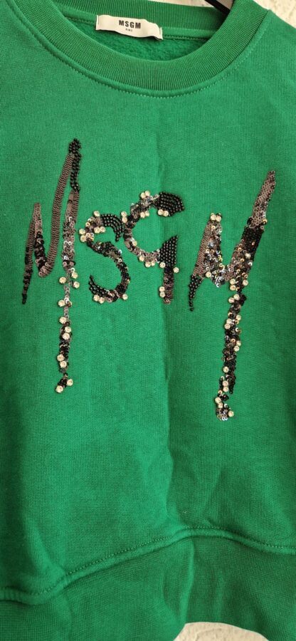 152 - MSGM sweater groen glitters (0624meg5) - Afbeelding 4