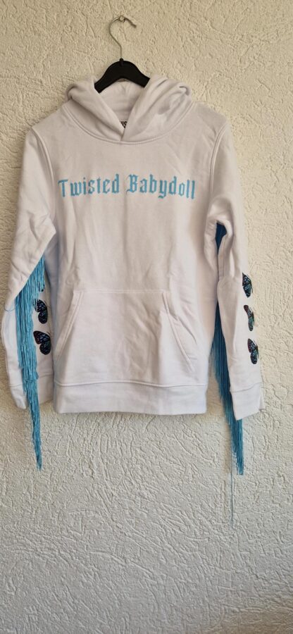 134 140 - Twisted Babydoll hoodie wit (0624meg5)