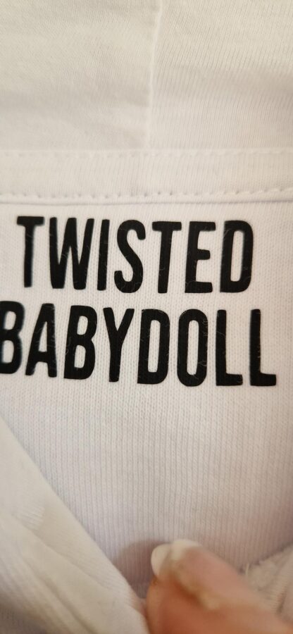 134 140 - Twisted Babydoll hoodie wit (0624meg5) - Afbeelding 6