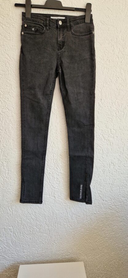 164 - Calvin Klein jeans zwart split (0624meg5)