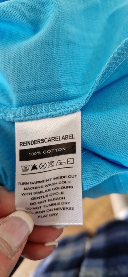 164 - Reinders shirt blauw zwart (0624meg6) - Afbeelding 6