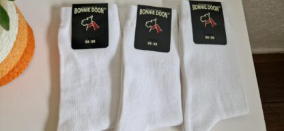 35/38 - Bonnie Doon sokken wit nieuw (0624meg7)