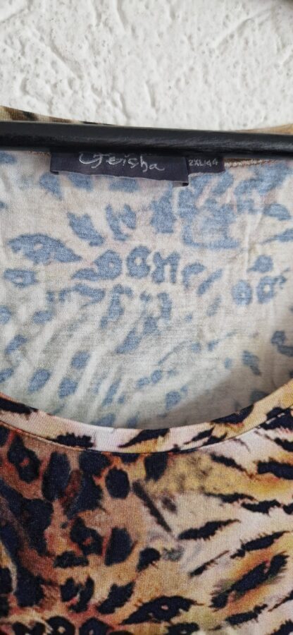 44 - Geisha shirt bruin dierenprint (0624kh) - Afbeelding 3