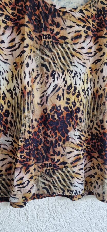 44 - Geisha shirt bruin dierenprint (0624kh) - Afbeelding 4
