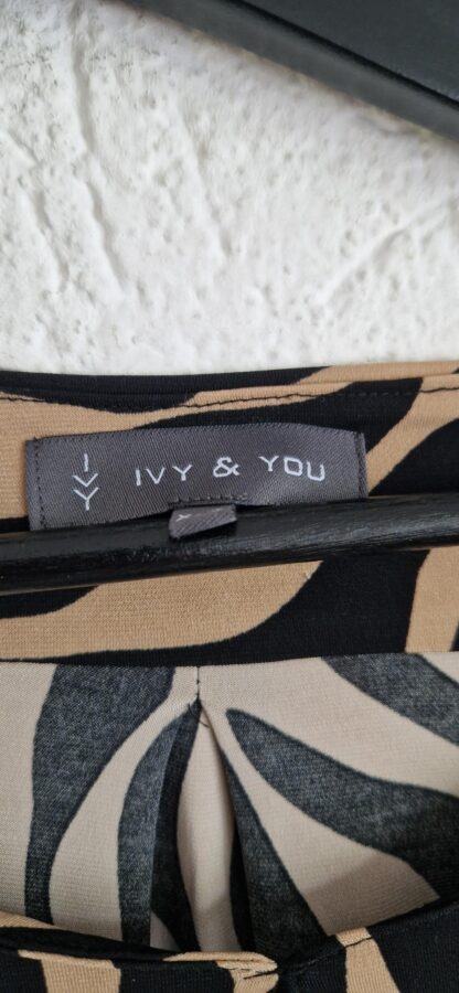 XXL - Ivy & You shirt bruin zwart (0624kh) - Afbeelding 4
