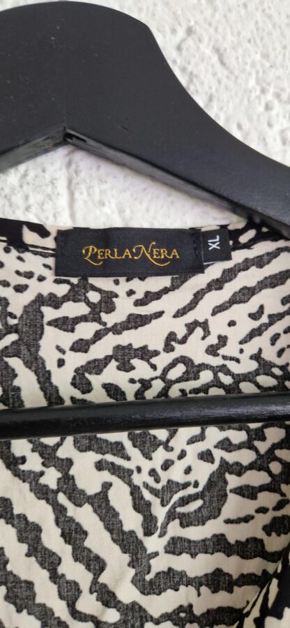 XL - Perla Nera tuniek zwart creme (0624kh) - Afbeelding 3