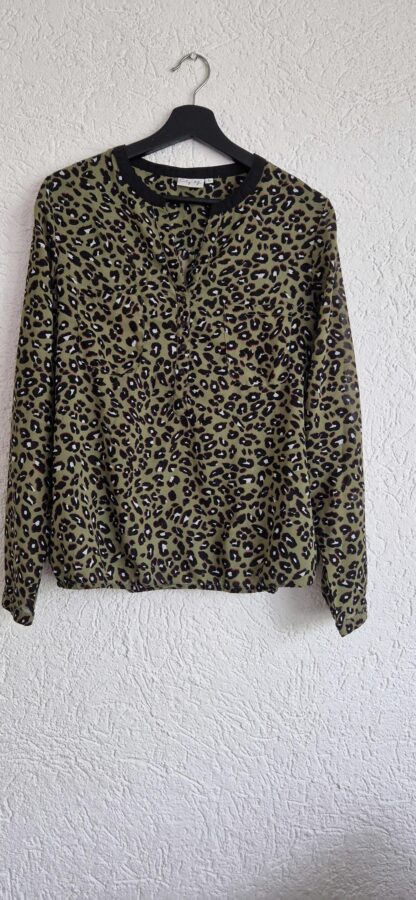 L - City Life blouse dierenprint groen (0624kh)