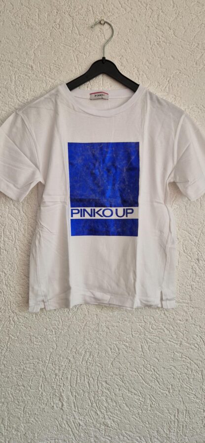 140 - Pinko shirt wit met blauw vlak (0724meg12)