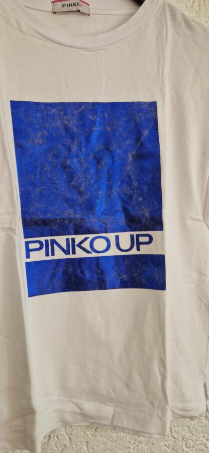 140 - Pinko shirt wit met blauw vlak (0724meg12) - Afbeelding 3