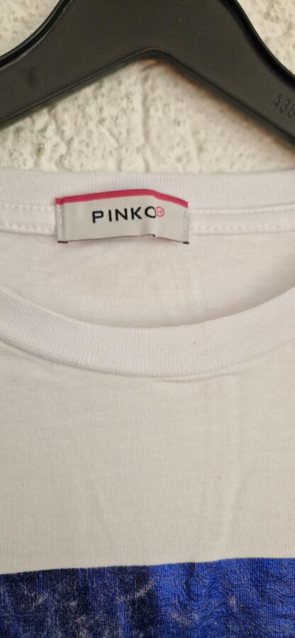 140 - Pinko shirt wit met blauw vlak (0724meg12) - Afbeelding 4