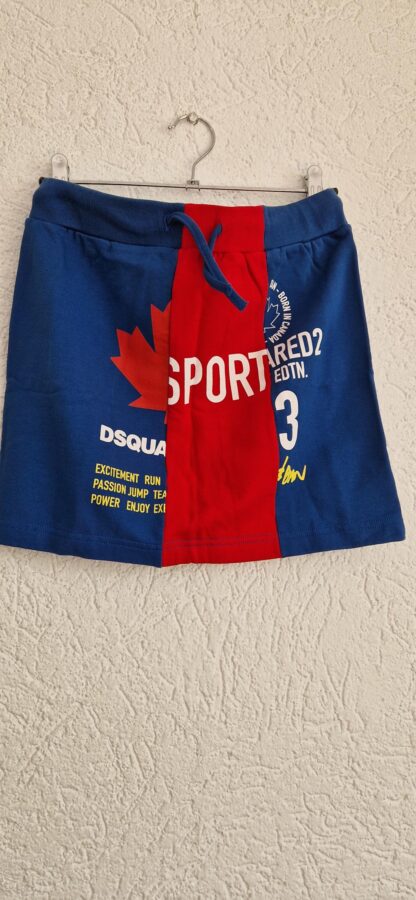 152 - Dsquared2 rok blauw rood print (0724meg12)