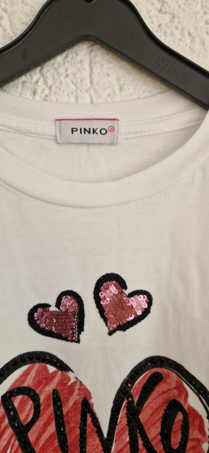 140 - Pinko Up shirt wit hartjes (0724meg12) - Afbeelding 4