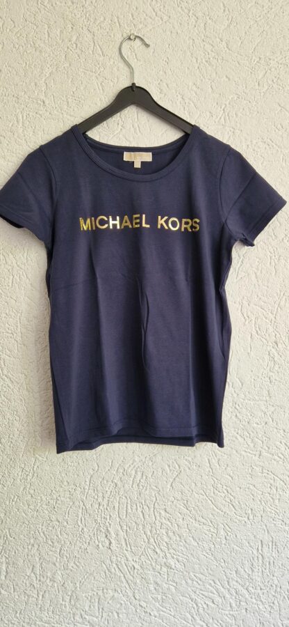 164 - Michael Kors shirt blauw goud (0724meg11)