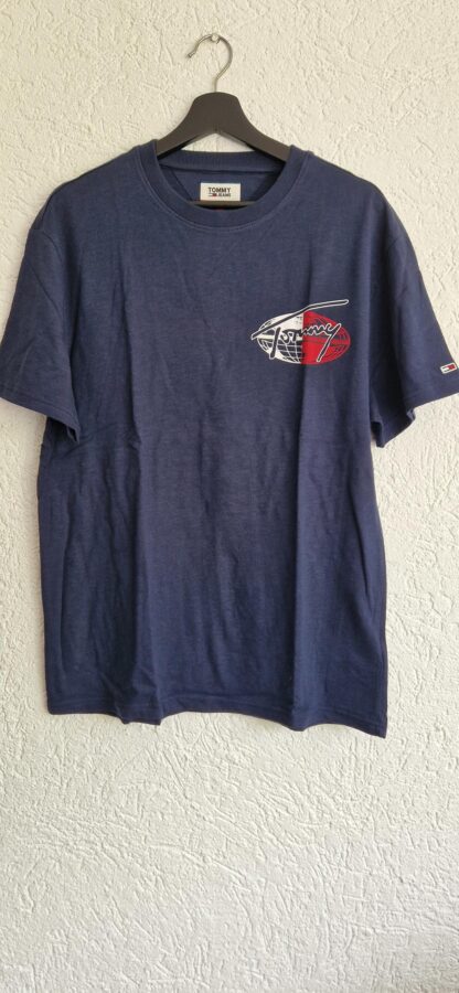 M - Tommy Hilfiger shirt blauw print (0724meg11)